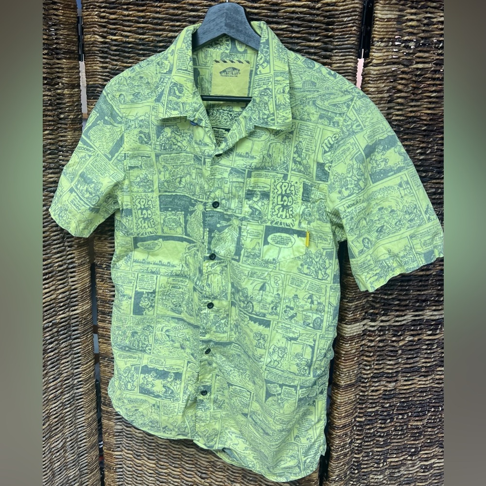 Vans- Comic Reverse Yellow/Black-‎ Size: Small, Button Up